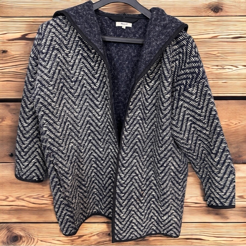 Madewell Chevron Wool Blend Open Jacket – Size M/L